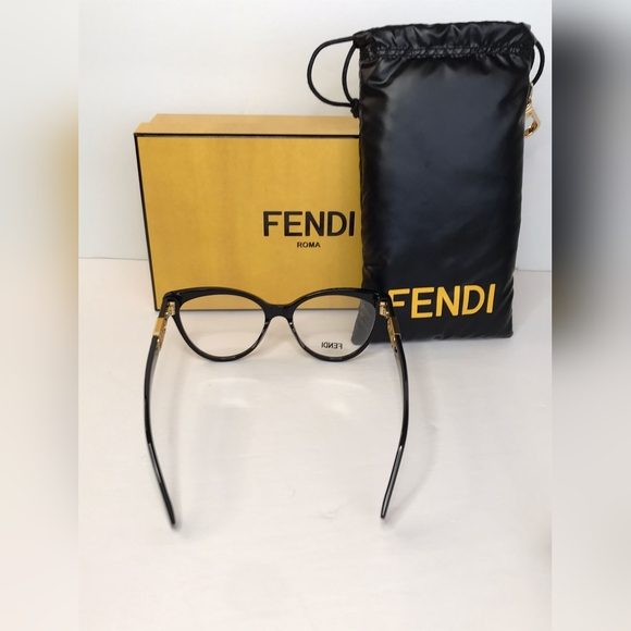 💯Original New- FENDI Demo Cat Eye Ladies EyeglassesItem FE50026I 001 - Picture 8 of 14